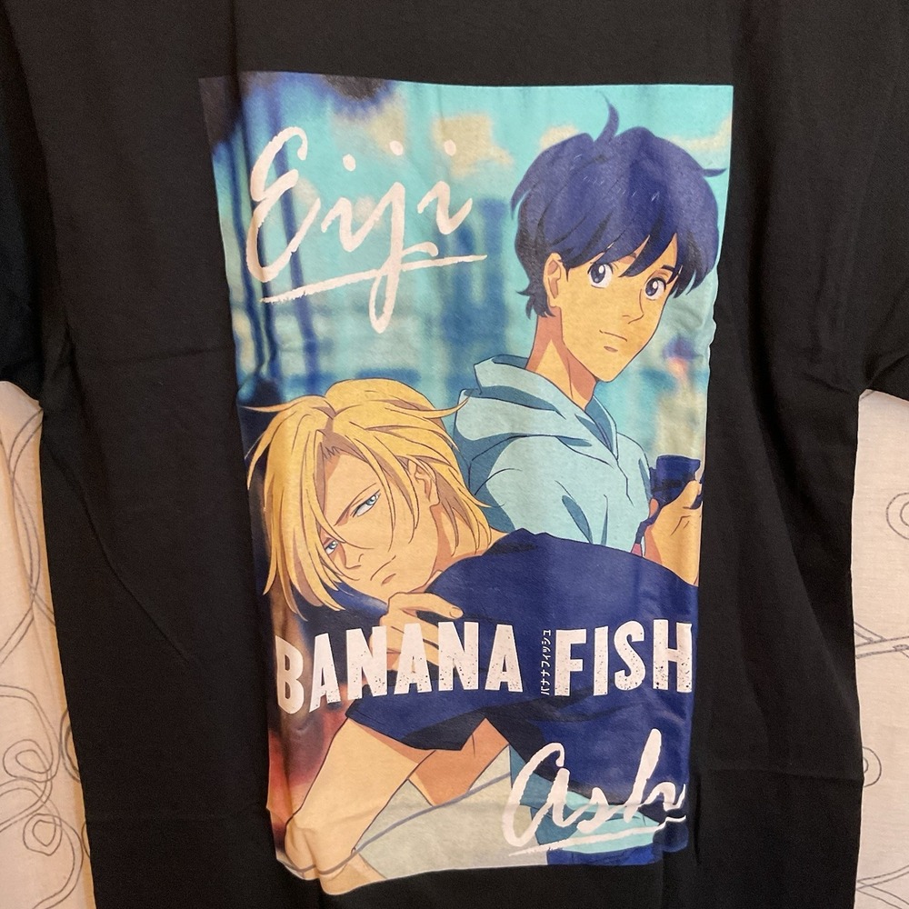 Banana Fish T-shirt Ash Lynx Eiji Okumura Anime New Shirt Black Size Medium NWOT